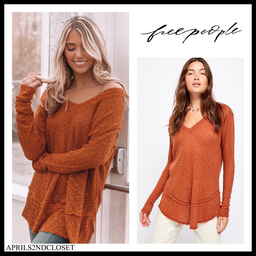 FREE PEOPLE PULLOVER LONG SLEEVES TUNIC TOP A2C - Picture 2 of 16